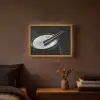 Trommel - Close-up - Drumstokken - Zwart Light Box met batterij (Wandlamp) middel -sfeer4