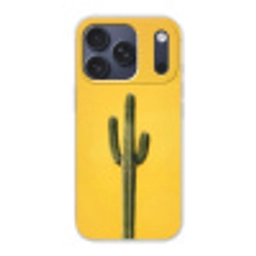 Cactus - Groen - Minimalistisch Telefoonhoesje iPhone 17 Pro klein -3d