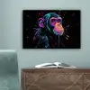 Aap - Verf - Neon - Kleur canvas 2cm klein -sfeer4