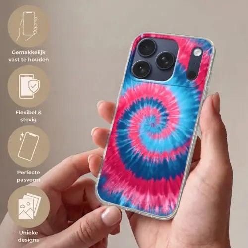 Spiraal - Roze - Draaiend Telefoonhoesje iPhone 17 Pro klein -sfeer3_NL