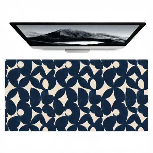 Modern - Geometrisch - Blauw Muismat XXL klein 681 -zzz3d