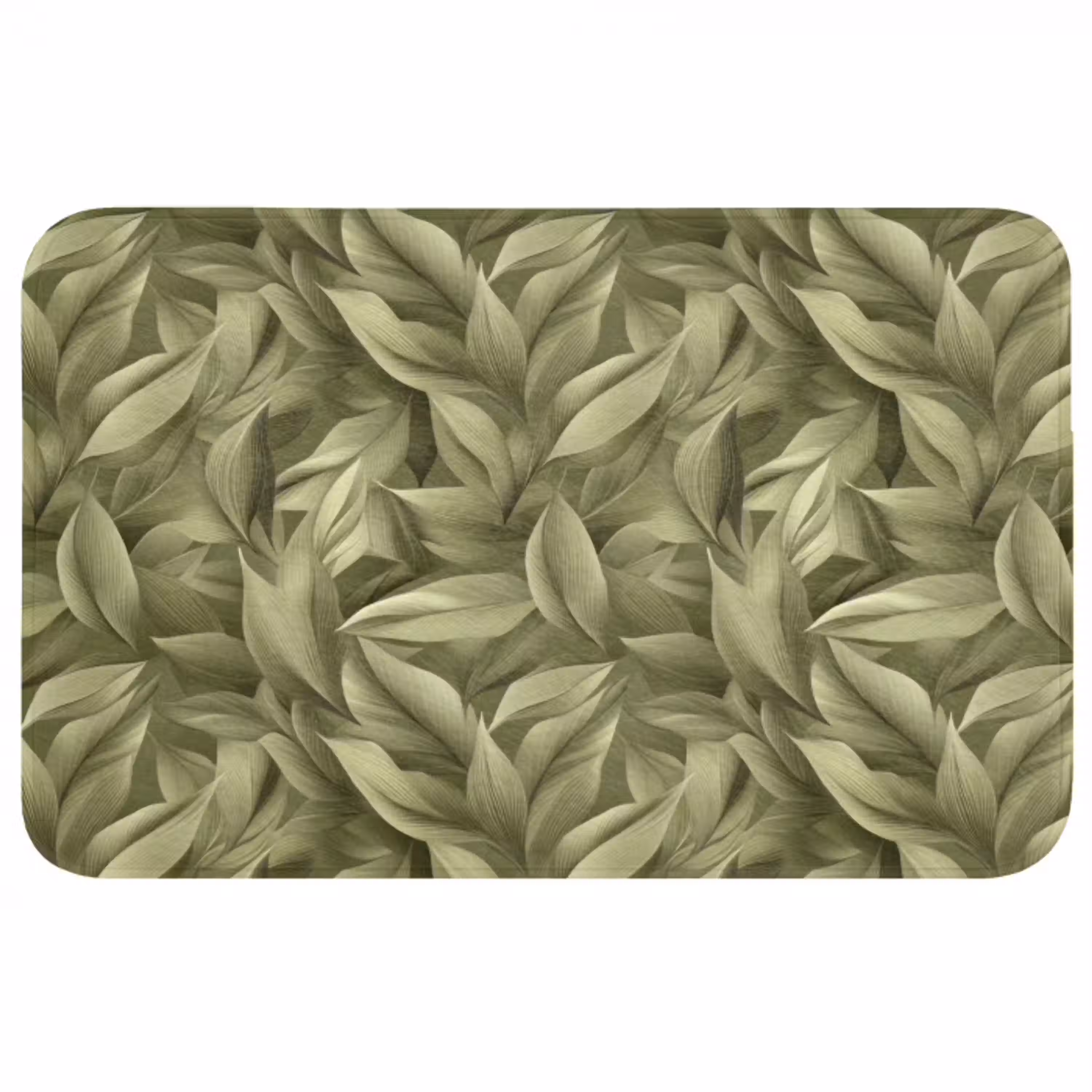 Bladeren - Modern - Groen WCmat middel 1009 -3d