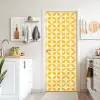 Patroon - Retro - Geel deurposter klein 289 -sfeer5