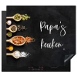 Quotes - Spreuken - Keuken - Papa's keuken - Papa Inductie beschermer vinyl 3mm klein -3d