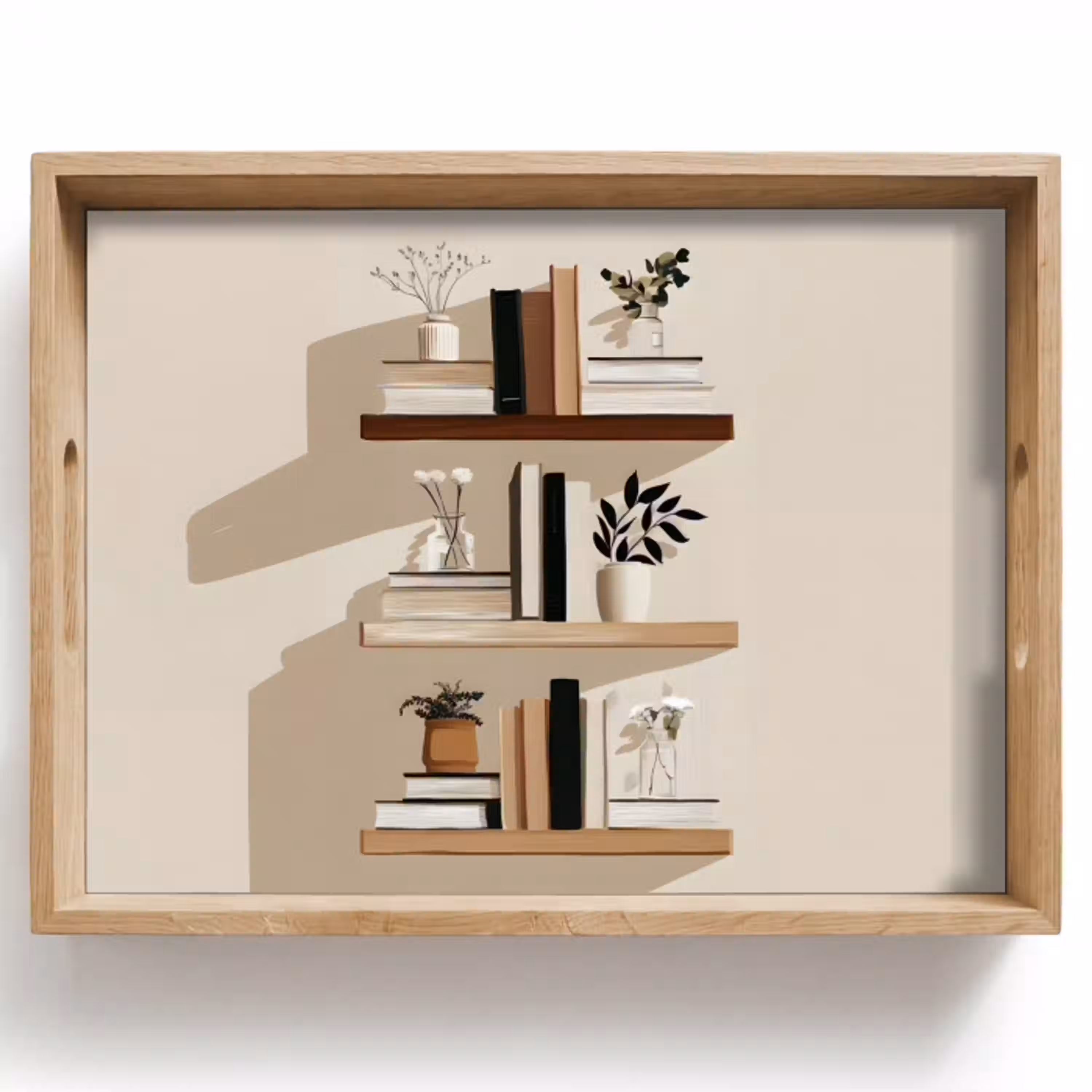 Plankjes - Boeken - Vaasjes - Planten Dienblad Rechthoek middel -z3d_shopping