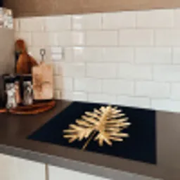 Gouden Monstera Majesteit Inductie beschermer vinyl 3mm middel -sfeer3