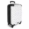 Blauwe driehoeken op een wit vlak NBS - Handbagage koffer - Kinderen Unisex middel -productfoto_3d