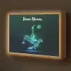 Voetbal - Voetballer - Jongen - Zwart Light Box met batterij (Wandlamp kind) middel -z3d_website