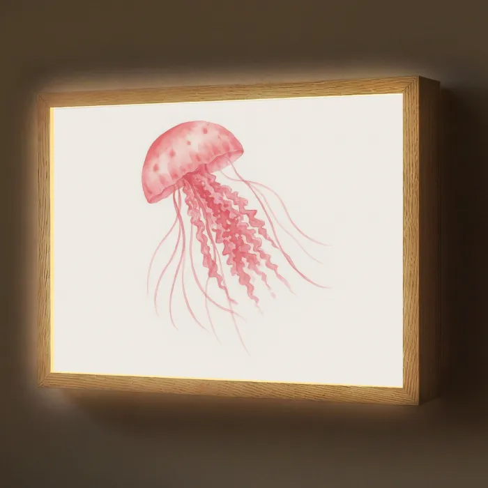 Kwal - Tentakels - Roze Light Box met batterij (Wandlamp) middel -z3d_website