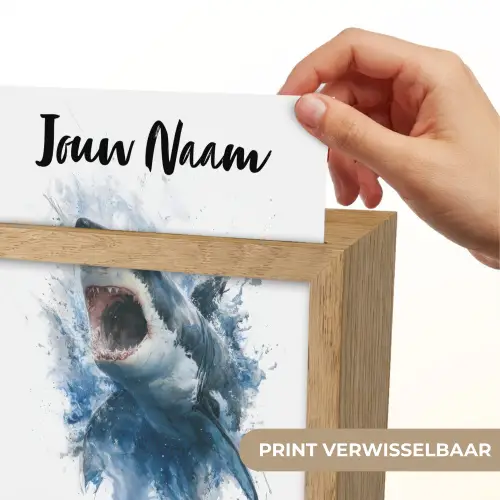 Haai - Blauw - Water Light Box met kabel (Kinderlampje) klein -USP_websiteprintNL