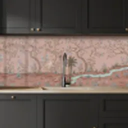 Nostalgisch - Reigers - Roze keuken achterwand 2 middel -sfeer1