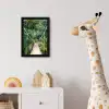 Jungle - Palmboom - Brug - Natuur - Planten fotolijst zwart zonder passe partout klein -usfeer4_kinderkamer