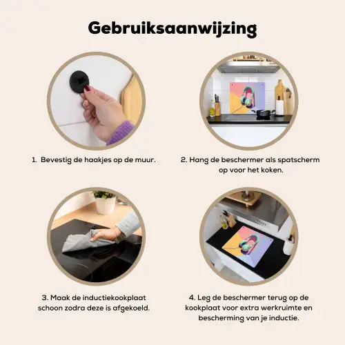 Koptelefoon - Mintgroen - Draad Inductie beschemer met haakjes middel -ky-gebruik-nl