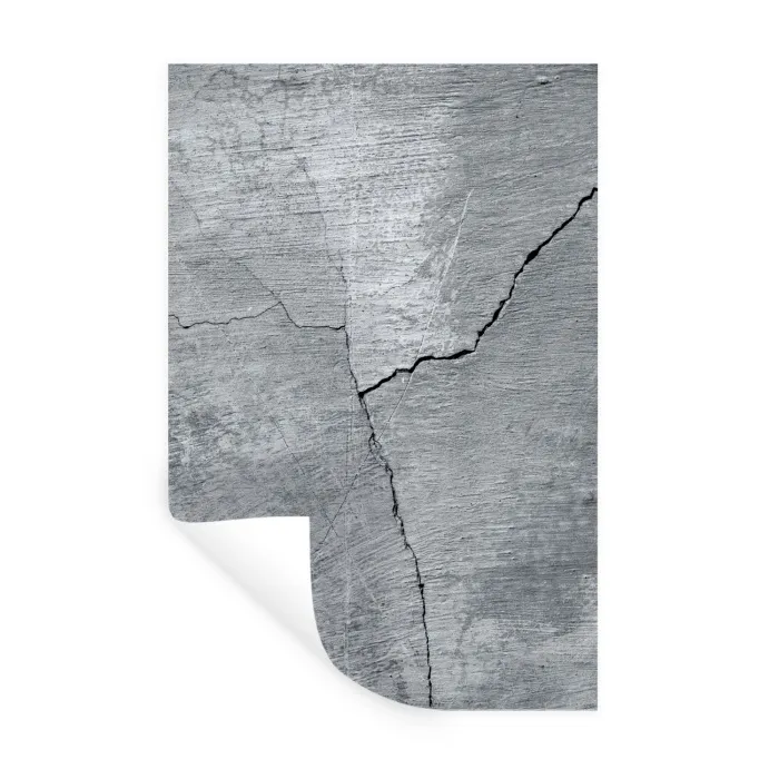 Beton - Grijs - Scheur Muursticker klein -3d
