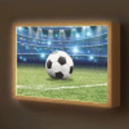 Voetbal - Stadion - Bal - Jongens Light Box met batterij (Wandlamp kind) middel -z3d_website