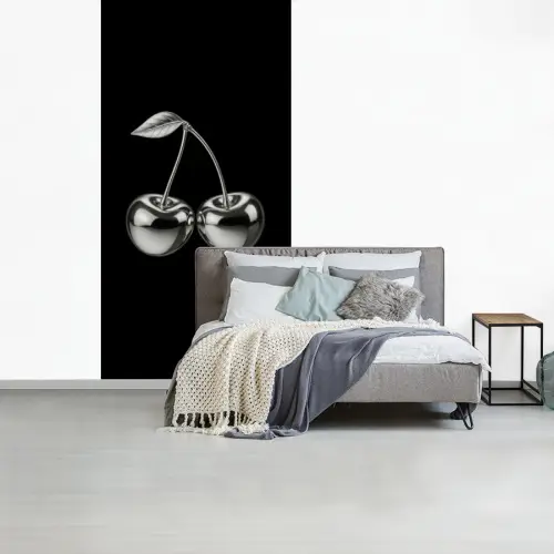 Kers - Luxueus - Metallic fotobehang vinyl groot -slaapkamer