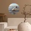 Glazenfles - Post - Zee - Zand Wandcirkel behangsticker klein -sfeer1