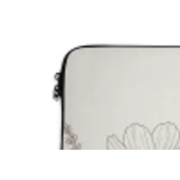 Minimalistisch - Modern - Bloemen - Beige laptophoes neopreen klein -detail