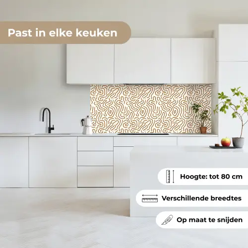 Minimalistisch - Patroon - Terracotta keuken achterwand 2 middel 871 -sfeer4_NL