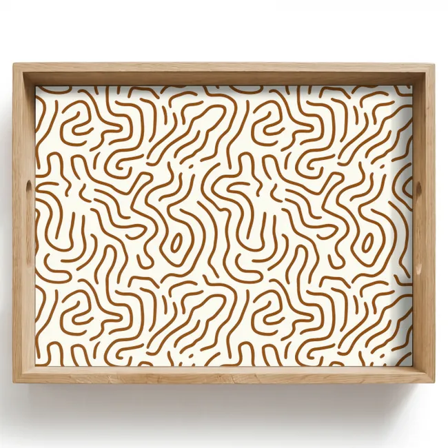 Tray - Minimalist - Pattern - Terracotta