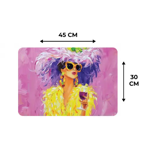 Zonnebril - Vrouw - Jas - Veren Placemat vinyl groot -specs