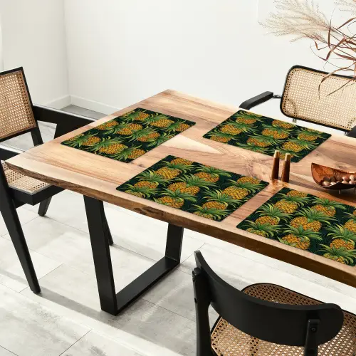 Illustratie - Patroon - Ananas Placemat vinyl groot 368 -zzsfeer4_Kitchenyeah-website