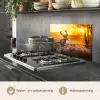 Hert - Dieren - Zonsondergang - Winter - Heide - Natuur keuken achterwand spatscherm klein -usp_NL