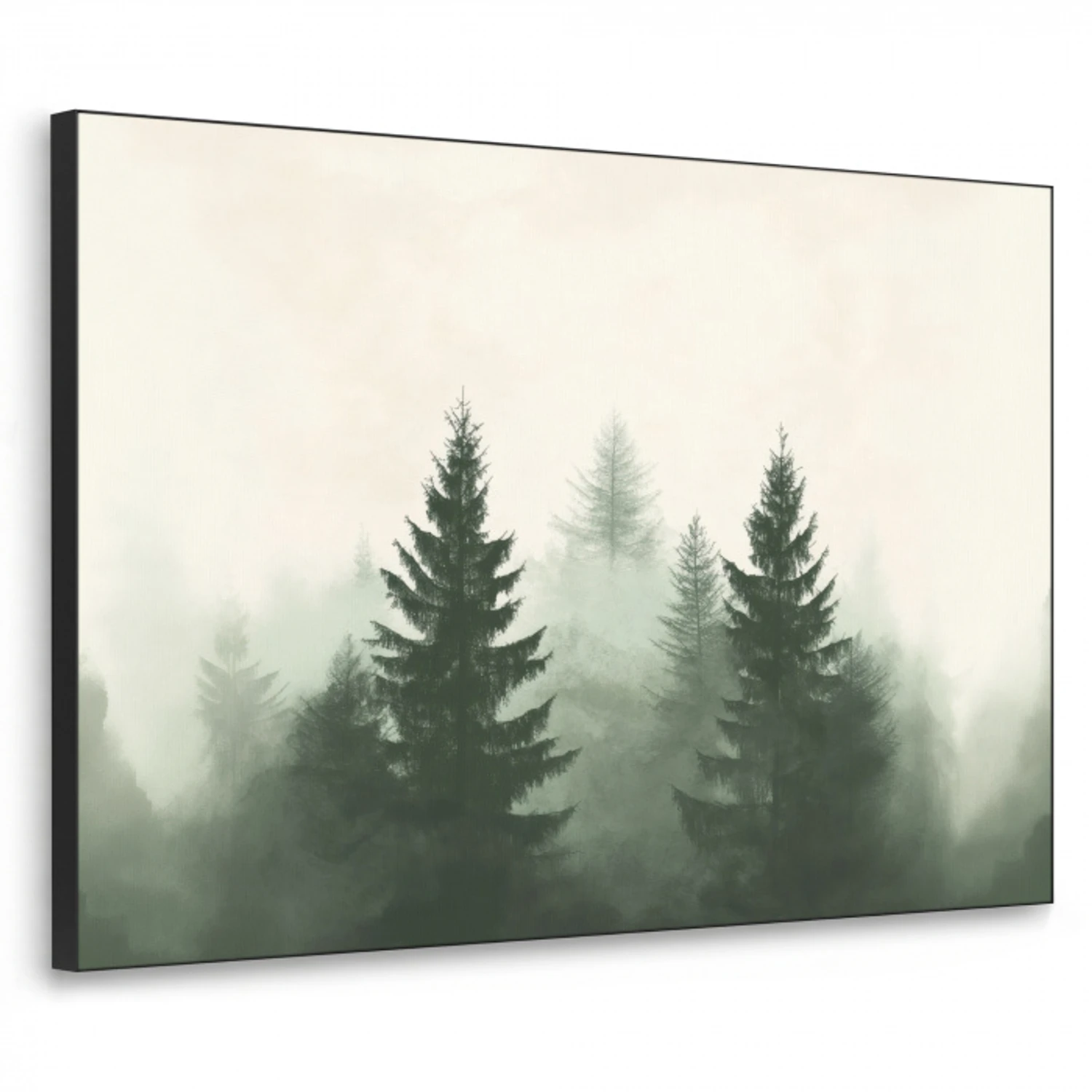 Sparren - Bomen - Groen - Beige Textielframe - compleet frame klein -3d
