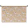 Paisleymotief - Wit - Bloemen - Geel Wandkleed katoen klein 269 -zz3d