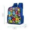 Monsters met Felle Kleuren Kinderrugzak - Blauw middel -productfoto_formaten