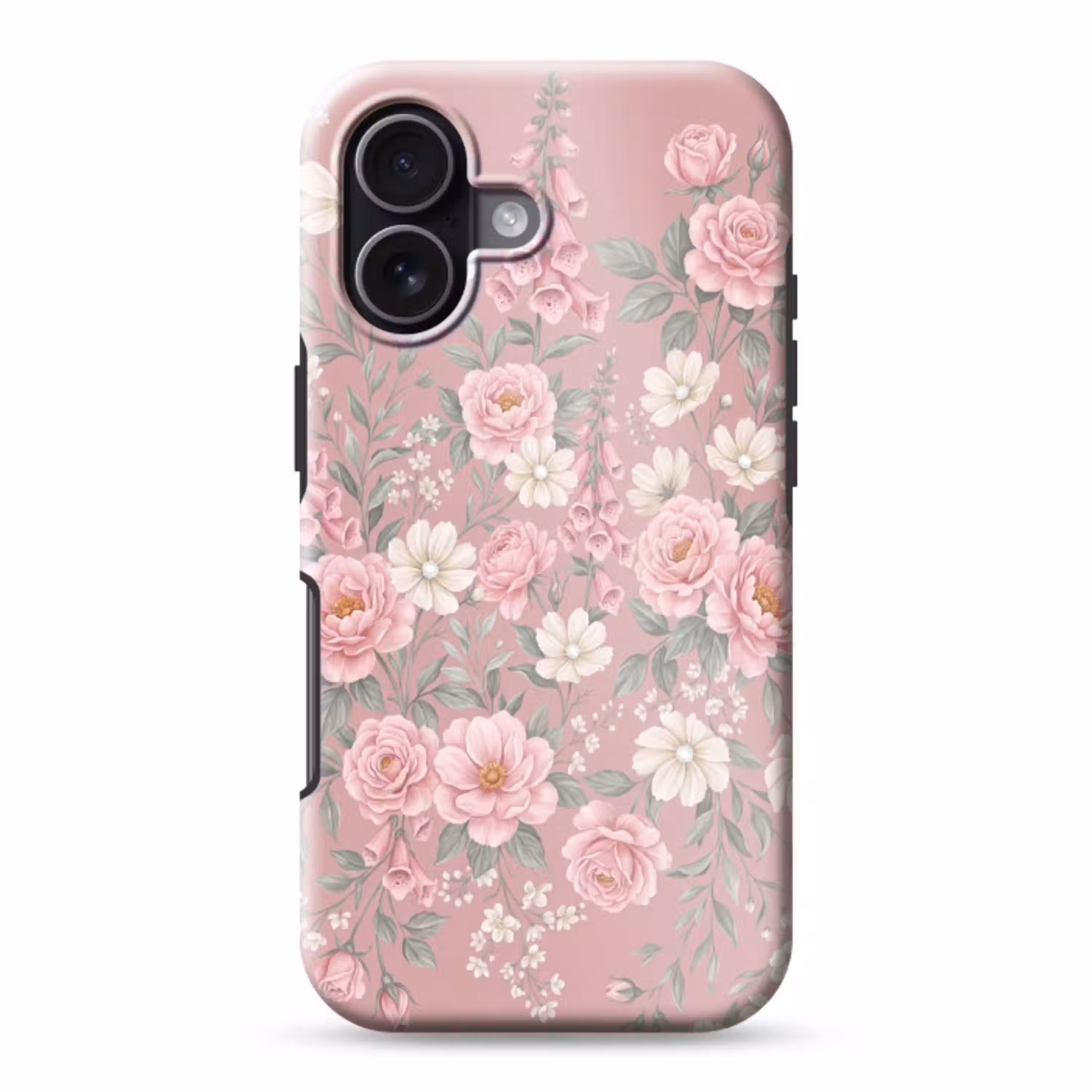 Pioenrozen - Vingerhoedskruid - Pink Toughcase MagSafe Apple iPhone 17 klein -3d