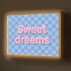 Sweet dreams - Vierkanten - Roze - Blauw Light Box met batterij (Wandlamp) middel -z3d_website