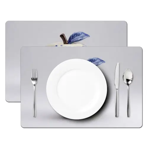 Appel - Blauw - Klassiek Placemat vinyl groot -zzsfeer2_Kitchenyeah-website
