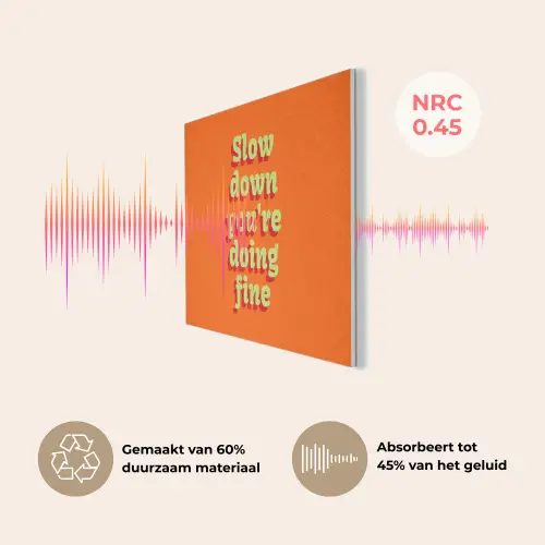 Oranje - Slow down you're doing fine - Retro PET vilt klein -USP_NL