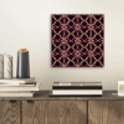 Symmetrisch - Tegel - Burgundy aluminium wit klein 46 -sfeer1