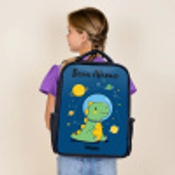 Dino - Planeet - Ster - Blauw Rugzak - Zwart middel -sfeer5