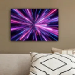Lichtsnelheid - Ruimte - Roze - Paars canvas 2cm klein -sfeer3