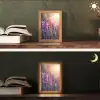 Lavendelbloemen - Paars - Zonlicht Light Box met kabel (Tafellamp) klein -sfeer3