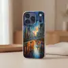Auto - Skyline - Zon - Blauw Telefoonhoesje iPhone 17 Pro klein -sfeer2