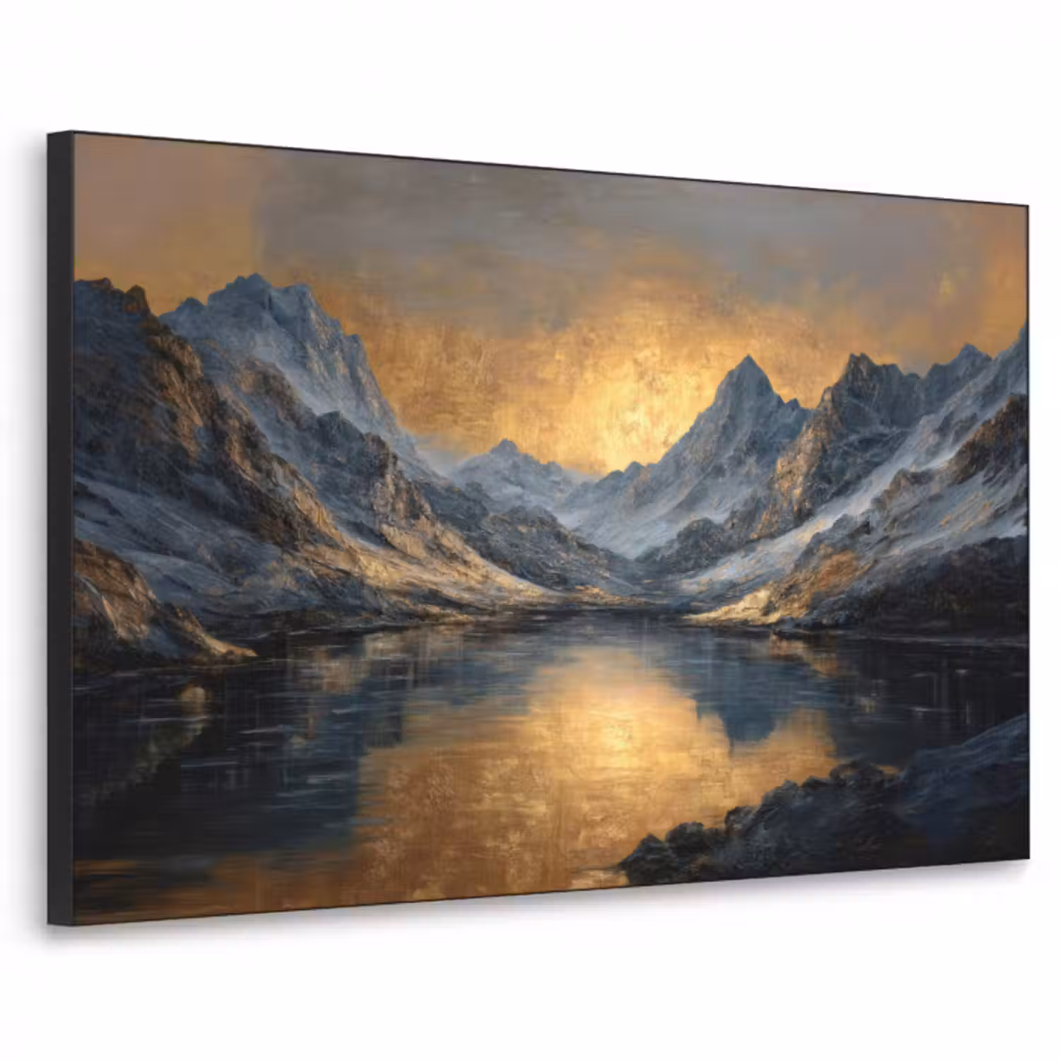 Art Frame - Bergkulisse mit goldenem Sonnenuntergang