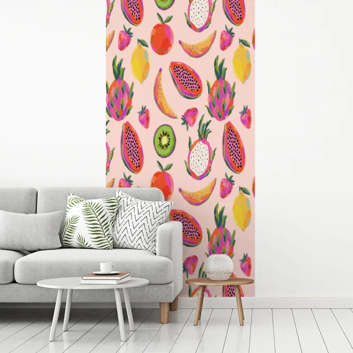 Roze - Kleuren - Fruit - Patroon fotobehang vinyl groot 64 -woonkamer