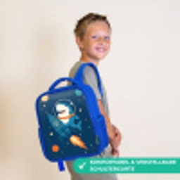Raket - Haai - Ruimte Kinderrugzak - Blauw middel -sfeer3_DE