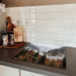 Bergen - Vallei - Mist - Herfst - Natuur Inductie beschermer vinyl 3mm middel -sfeer3