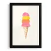 Schepijs - Hoorntje - Illustratie - Minimalistisch fotolijst zwart zonder passe partout klein -3d