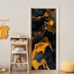 Marmer - Goud - Zwart - Abstract - Modern deurposter klein -sfeer4