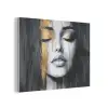 Gezicht - Vrouw - Penseelstreken - Abstract PET vilt klein -3d