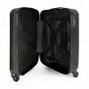 Grijs groene slangenhuid met symmetrische schubstructuur NBS - Handbagage koffer - Kinderen Unisex middel -binnenkant