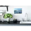 Strand - Schild - Water - Blauw Muursticker klein -keuken