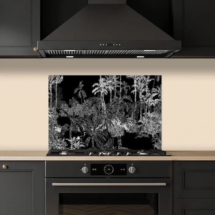 Palm - Jungle - Tropical keuken achterwand spatscherm klein -sfeer1