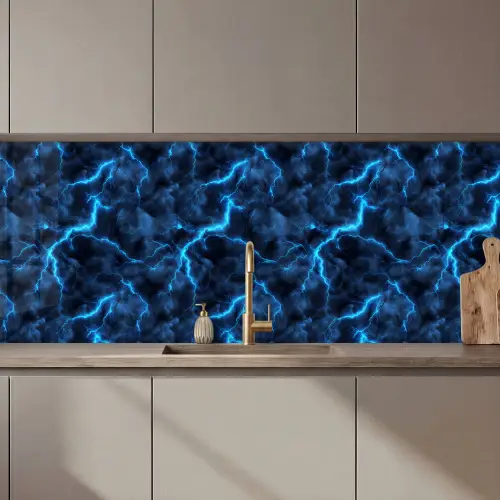 Donker - Blauw - Bliksem keuken achterwand 2 middel 871 zz_3dshopping
